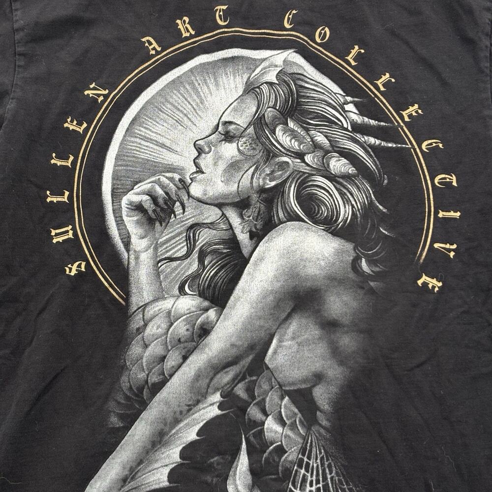Sullen Art Co Shirt Mermaid Siren Dan Hancock Tattoo Graphic Tee Mens M Buckle - Picture 3 of 6